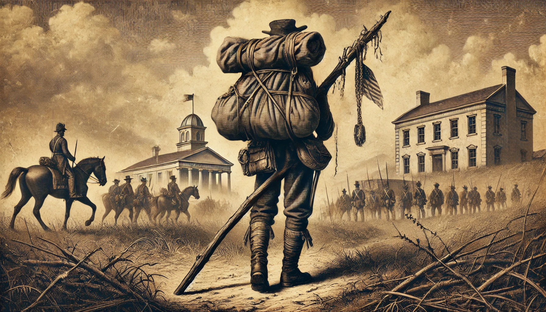 Bindle de la Guerra Civil Americana Bindle usado durante la Guerra Civil Americana