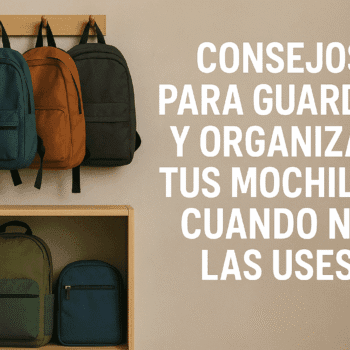 Consejos para guardar y organizar tus mochilas cuando no las uses
