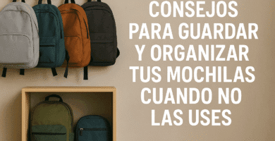 Consejos para guardar y organizar tus mochilas cuando no las uses