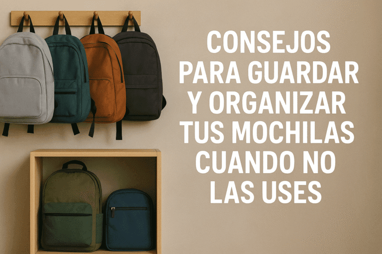 Consejos para guardar y organizar tus mochilas cuando no las uses Consejos para guardar y organizar tus mochilas cuando no las uses