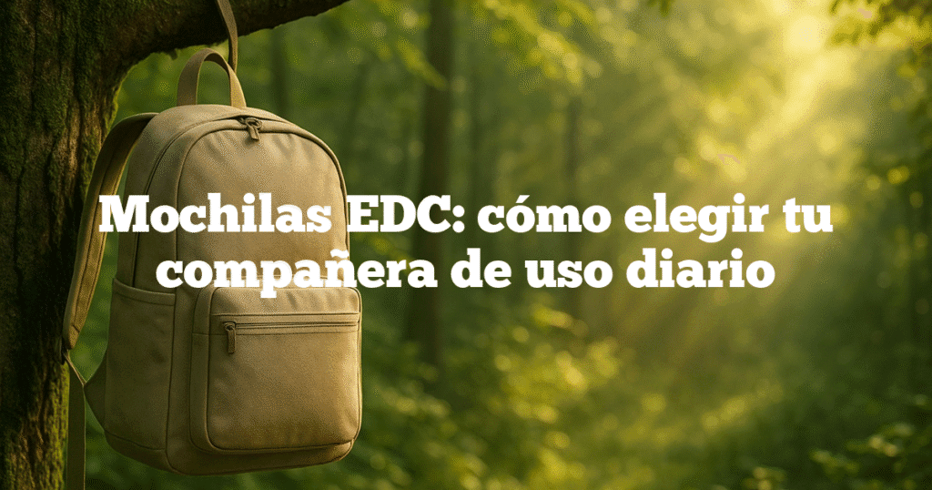 Mochilas EDC cómo elegir tu compañera de uso diario Mochilas EDC: cómo elegir tu compañera de uso diario