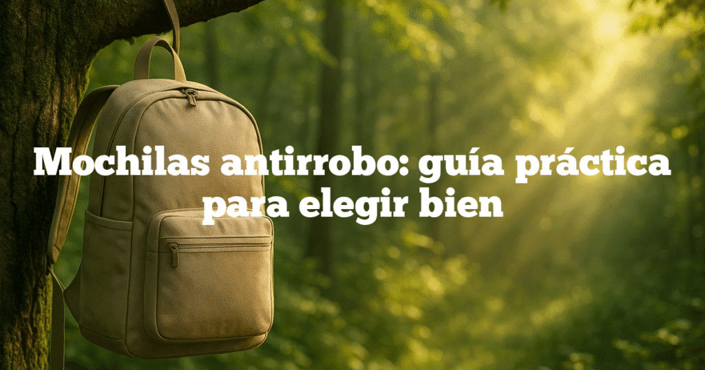 Mochilas antirrobo guía práctica para elegir bien Mochilas antirrobo: guía práctica para elegir bien