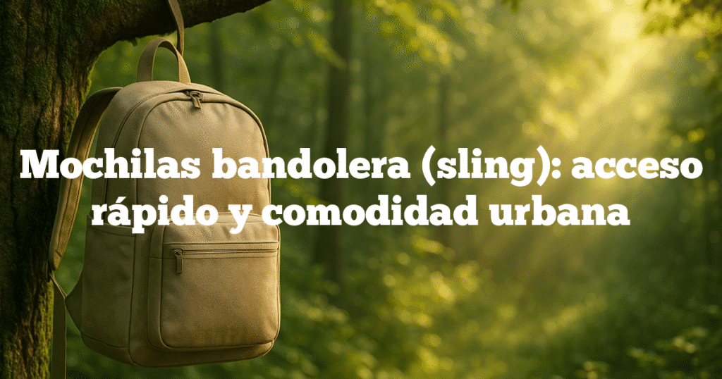 Mochilas bandolera sling acceso rápido y comodidad urbana Mochilas bandolera (sling): acceso rápido y comodidad urbana