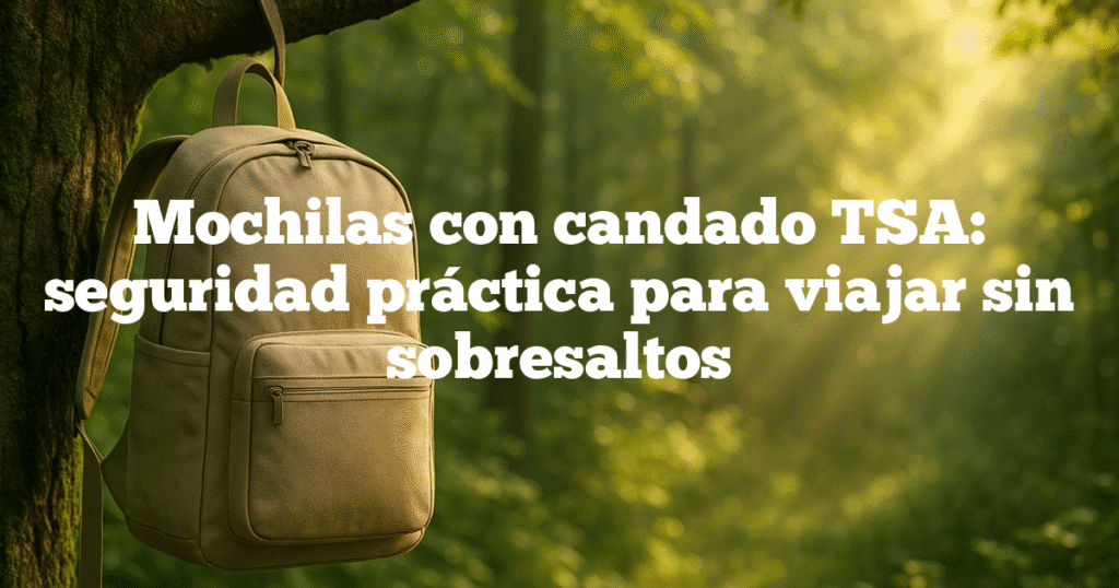 Mochilas con candado TSA seguridad práctica para viajar sin sobresaltos Mochilas con candado TSA: seguridad práctica para viajar sin sobresaltos