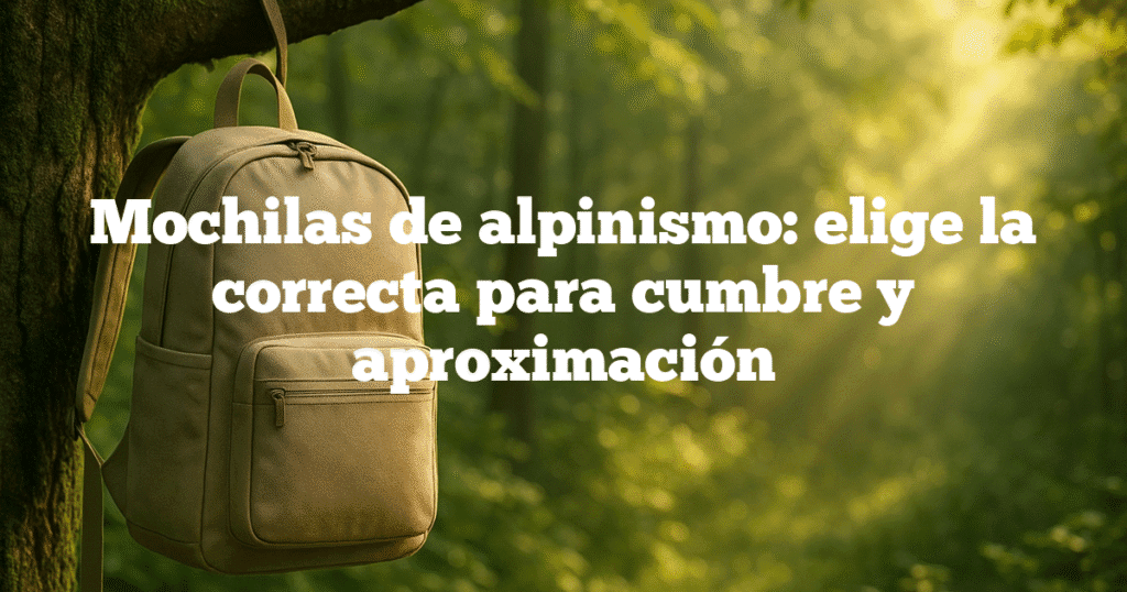 Mochilas de alpinismo elige la correcta para cumbre y aproximación Mochilas de alpinismo: elige la correcta para cumbre y aproximación
