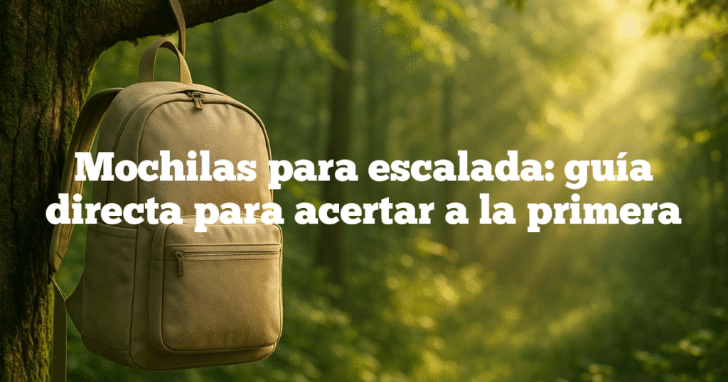 Mochilas para escalada guía directa para acertar a la primera Mochilas para escalada: guía directa para acertar a la primera