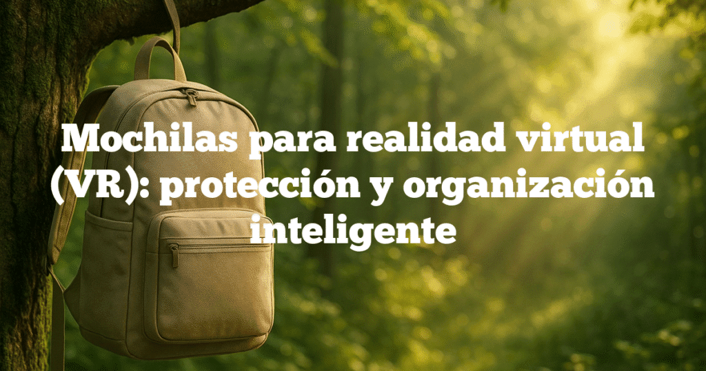 Mochilas para realidad virtual VR protección y organización inteligente Mochilas para realidad virtual (VR): protección y organización inteligente