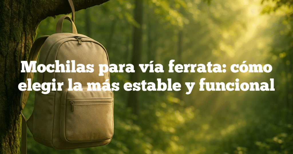 Mochilas para vía ferrata cómo elegir la más estable y funcional Mochilas para vía ferrata: cómo elegir la más estable y funcional