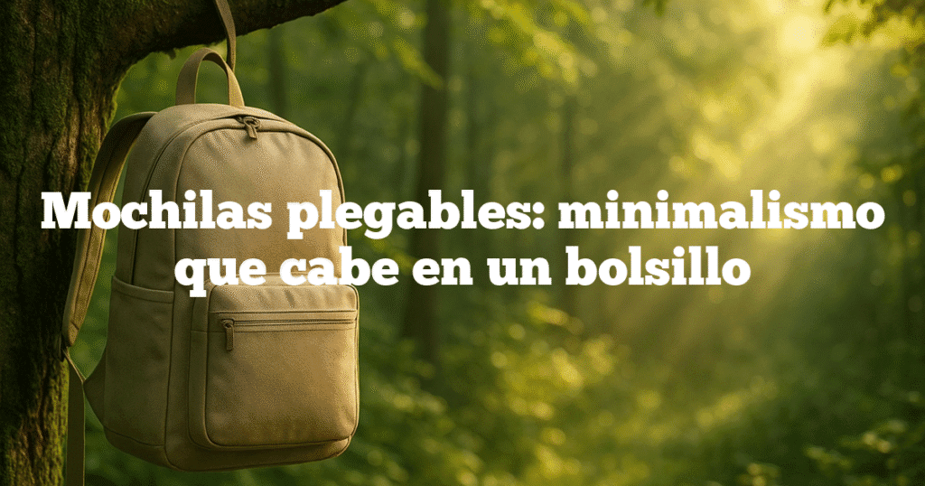 Mochilas plegables minimalismo que cabe en un bolsillo Mochilas plegables: minimalismo que cabe en un bolsillo
