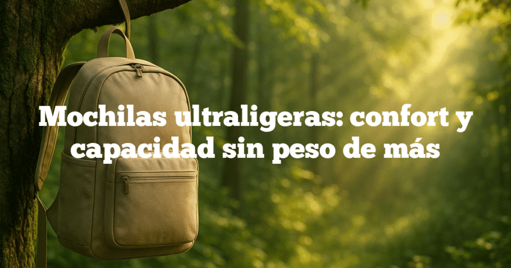 Mochilas ultraligeras confort y capacidad sin peso de más Mochilas ultraligeras: confort y capacidad sin peso de más