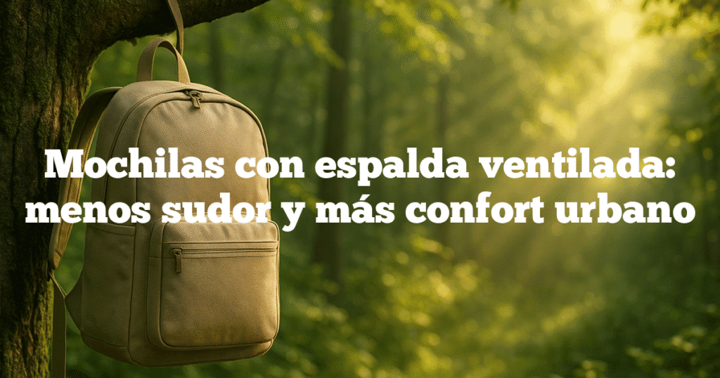 Mochilas con espalda ventilada menos sudor y más confort urbano Mochilas con espalda ventilada: menos sudor y más confort urbano