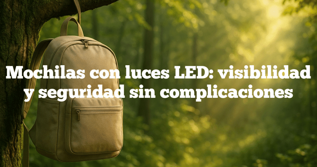 Mochilas con luces LED visibilidad y seguridad sin complicaciones Mochilas con luces LED: visibilidad y seguridad sin complicaciones