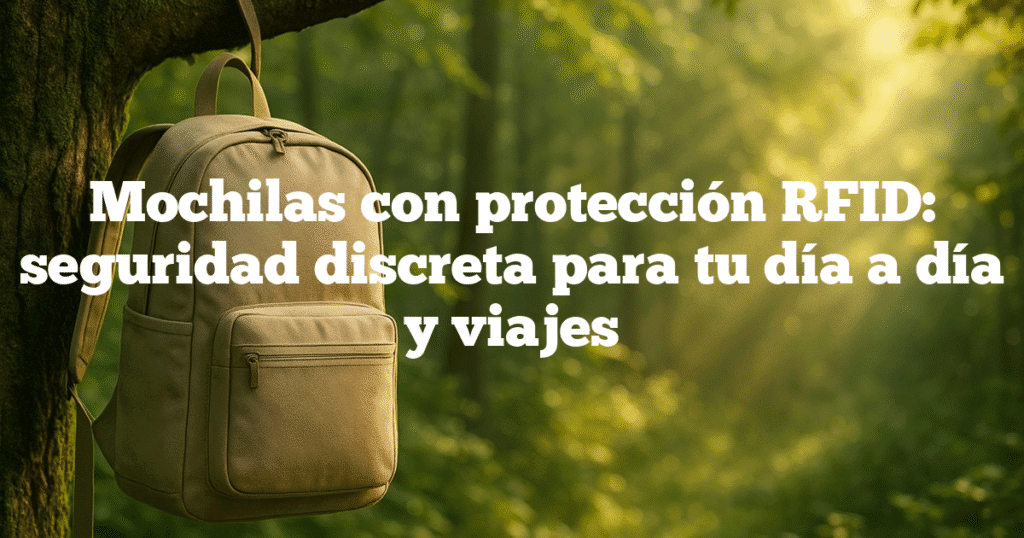 Mochilas con protección RFID seguridad discreta para tu día a día y viajes Mochilas con protección RFID: seguridad discreta para tu día a día y viajes
