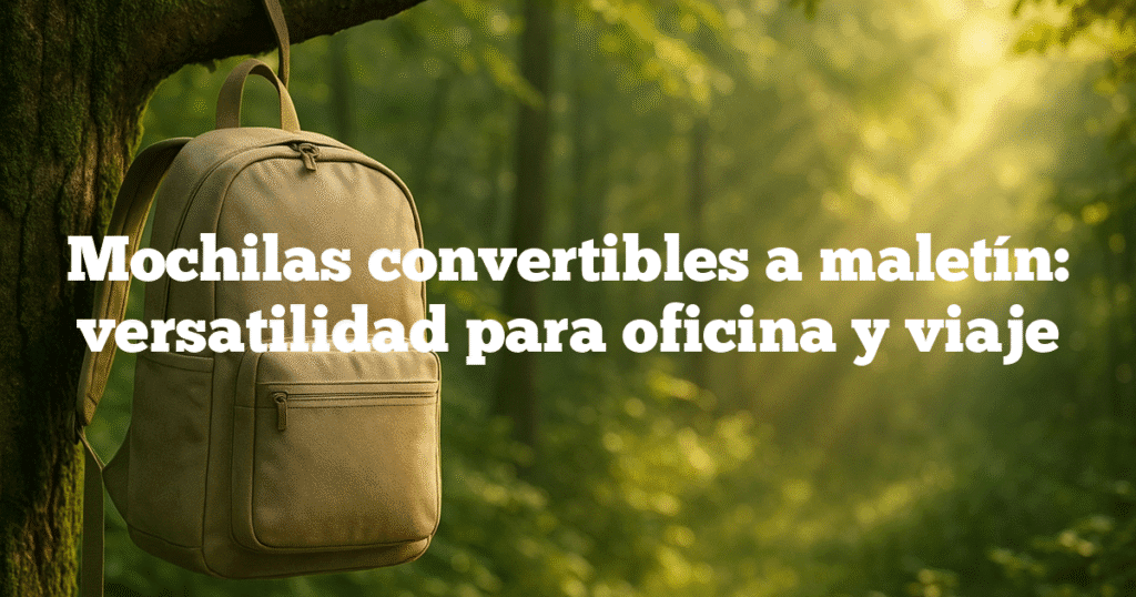 Mochilas convertibles a maletín versatilidad para oficina y viaje Mochilas convertibles a maletín: versatilidad para oficina y viaje