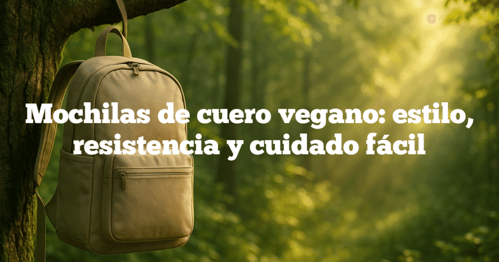 Mochilas de cuero vegano estilo resistencia y cuidado fácil Mochilas de cuero vegano: estilo, resistencia y cuidado fácil