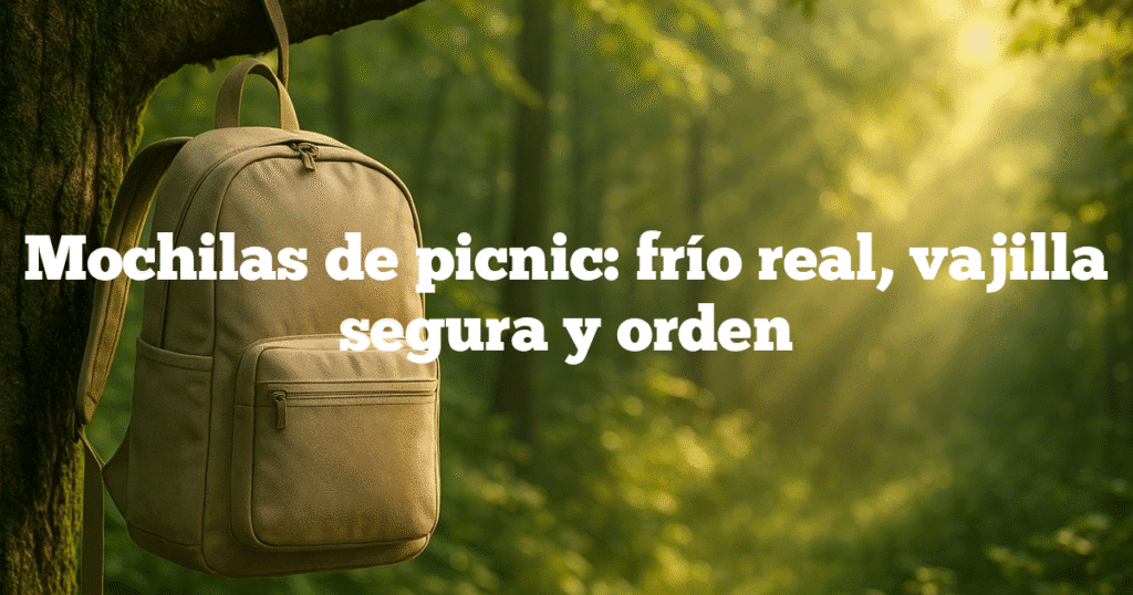 Mochilas de picnic frío real vajilla segura y orden Mochilas de picnic: frío real, vajilla segura y orden