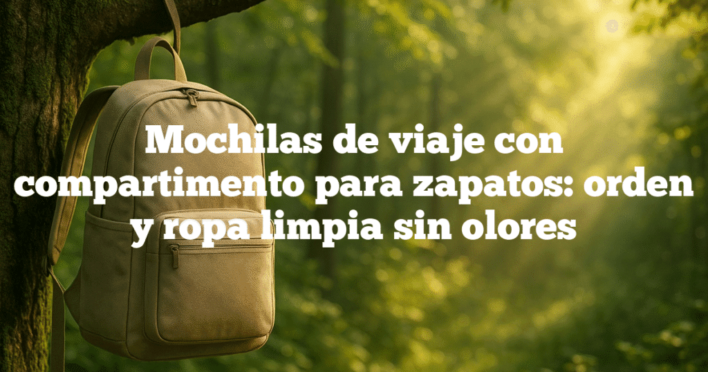 Mochilas de viaje con compartimento para zapatos orden y ropa limpia sin olores Mochilas de viaje con compartimento para zapatos: orden y ropa limpia sin olores