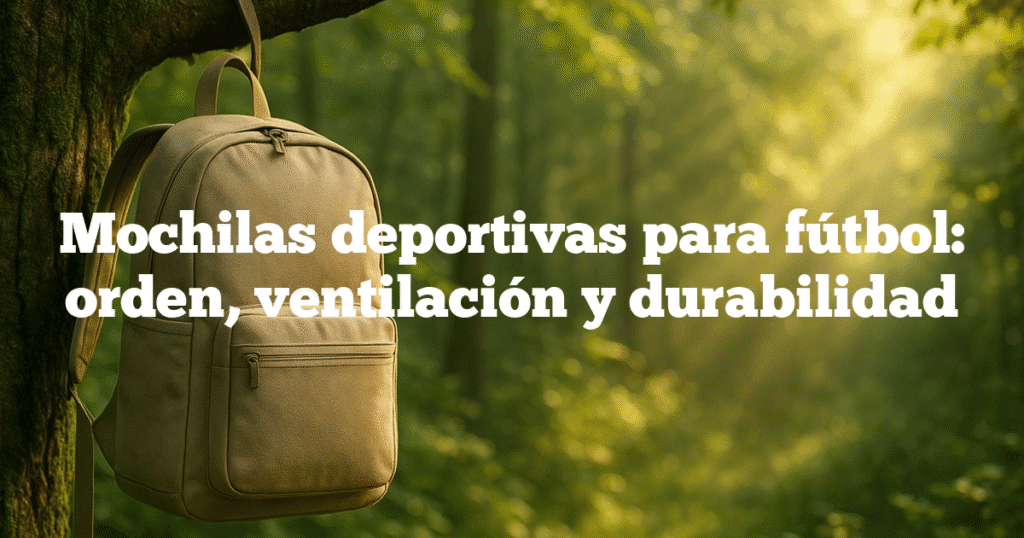 Mochilas deportivas para fútbol orden ventilación y durabilidad Mochilas deportivas para fútbol: orden, ventilación y durabilidad