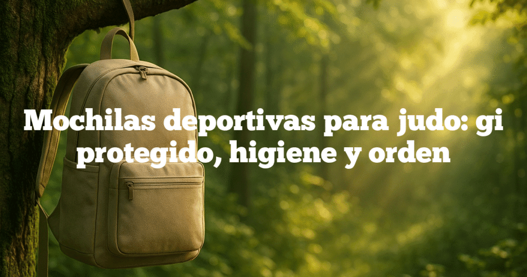 Mochilas deportivas para judo gi protegido higiene y orden Mochilas deportivas para judo: gi protegido, higiene y orden