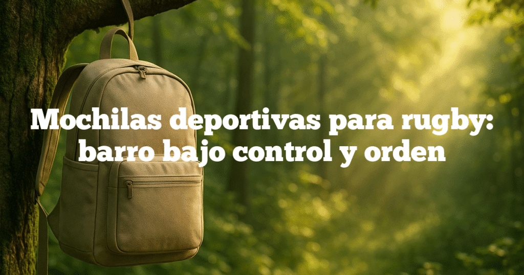 Mochilas deportivas para rugby barro bajo control y orden Mochilas deportivas para rugby: barro bajo control y orden