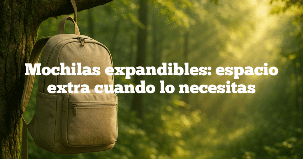 Mochilas expandibles espacio extra cuando lo necesitas Mochilas expandibles: espacio extra cuando lo necesitas