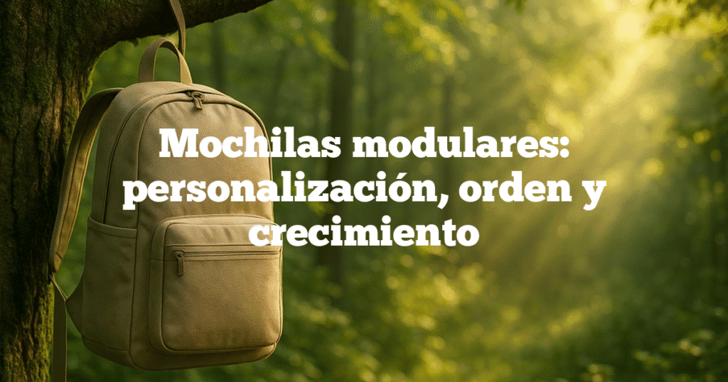 Mochilas modulares personalización orden y crecimiento Mochilas modulares: personalización, orden y crecimiento