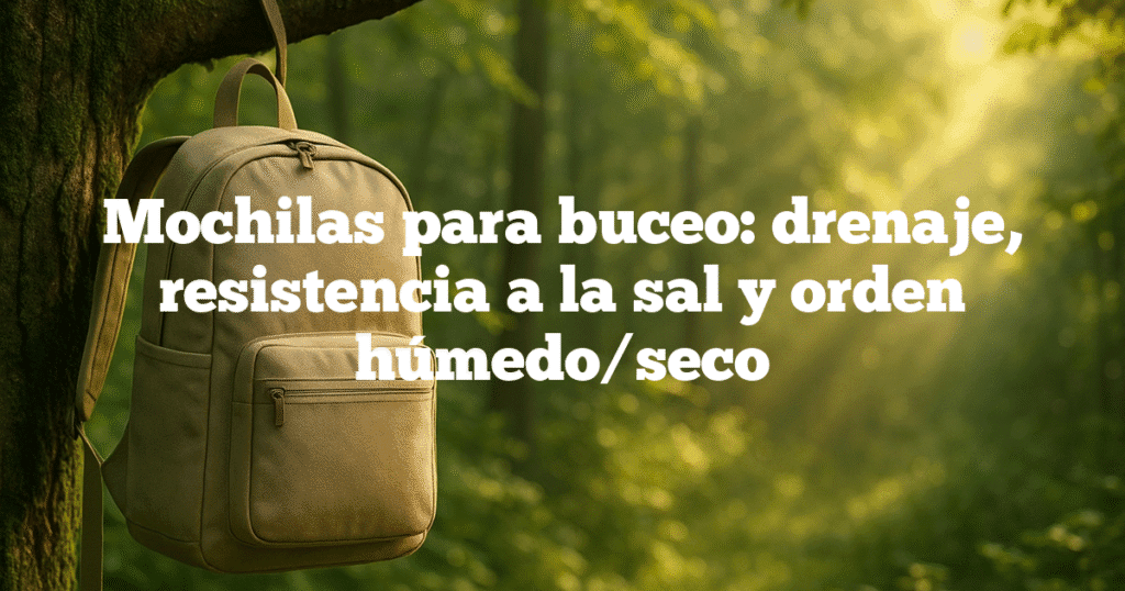 Mochilas para buceo drenaje resistencia a la sal y orden húmedoseco Mochilas para buceo: drenaje, resistencia a la sal y orden húmedo/seco