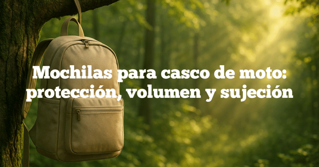 Mochilas para casco de moto protección volumen y sujeción Mochilas para casco de moto: protección, volumen y sujeción