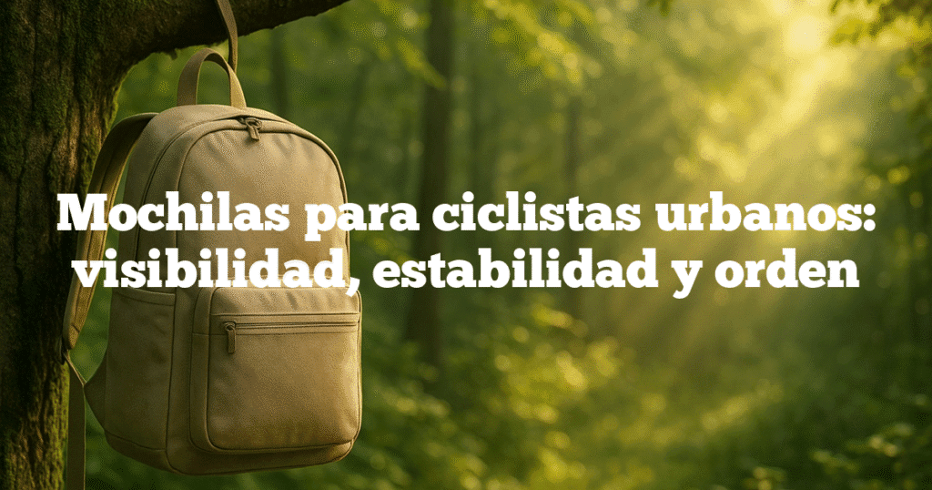 Mochilas para ciclistas urbanos visibilidad estabilidad y orden Mochilas para ciclistas urbanos: visibilidad, estabilidad y orden