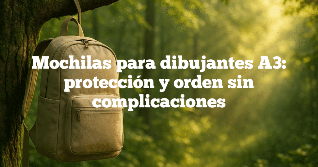 Mochilas para dibujantes A3 protección y orden sin complicaciones Mochilas para dibujantes A3: protección y orden sin complicaciones