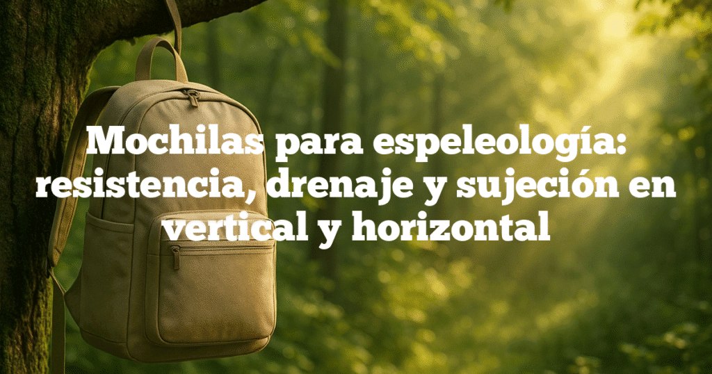 Mochilas para espeleología resistencia drenaje y sujeción en vertical y horizontal Mochilas para espeleología: resistencia, drenaje y sujeción en vertical y horizontal