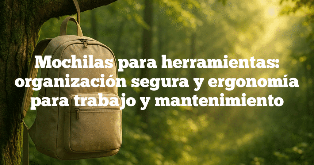Mochilas para herramientas organización segura y ergonomía para trabajo y mantenimiento Mochilas para herramientas: organización segura y ergonomía para trabajo y mantenimiento