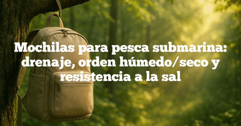 Mochilas para pesca submarina drenaje orden húmedoseco y resistencia a la sal Mochilas para pesca submarina: drenaje, orden húmedo/seco y resistencia a la sal