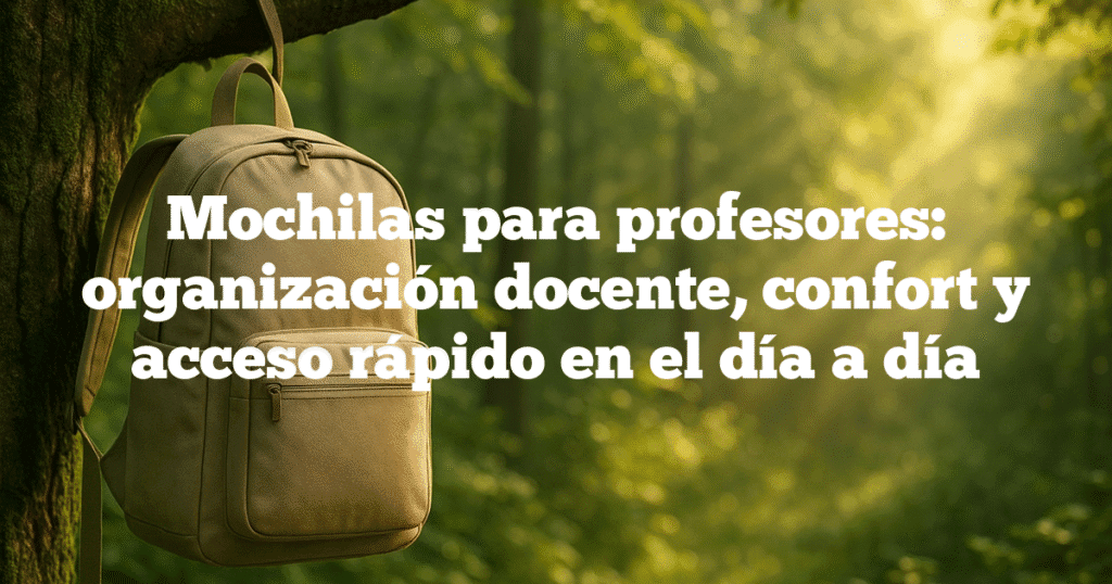 Mochilas para profesores organización docente confort y acceso rápido en el día a día Mochilas para profesores: organización docente, confort y acceso rápido en el día a día