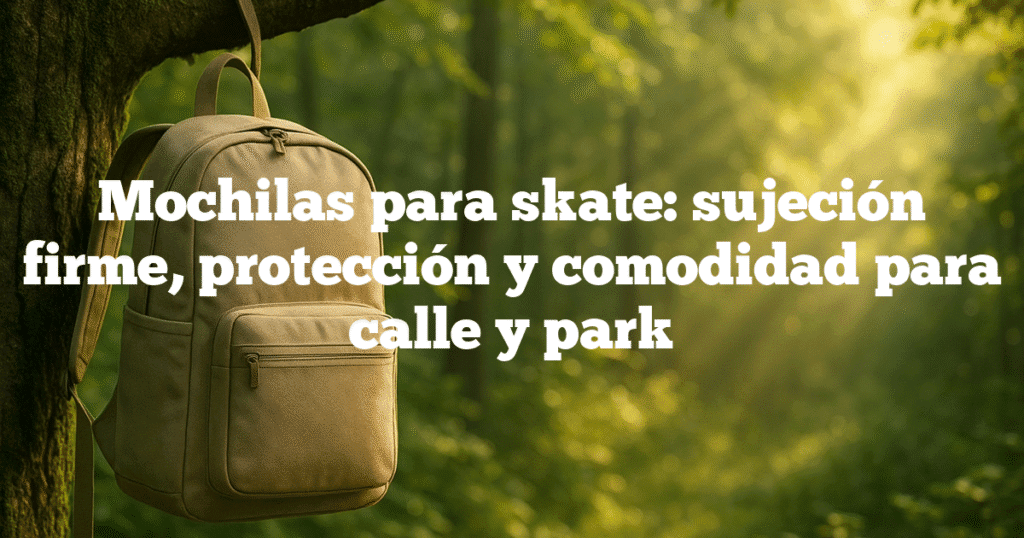 Mochilas para skate sujeción firme protección y comodidad para calle y park Mochilas para skate: sujeción firme, protección y comodidad para calle y park