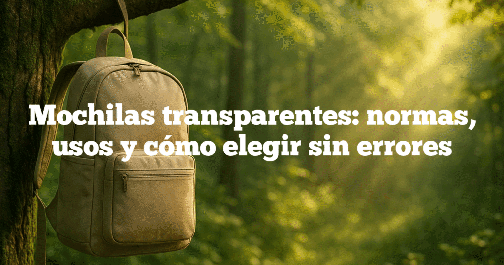 Mochilas transparentes normas usos y cómo elegir sin errores Mochilas transparentes: normas, usos y cómo elegir sin errores