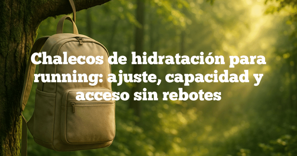 Chalecos de hidratación para running ajuste capacidad y acceso sin rebotes Chalecos de hidratación para running: ajuste, capacidad y acceso sin rebotes