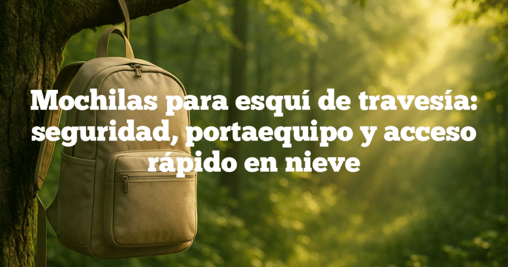 Mochilas para esquí de travesía seguridad portaequipo y acceso rápido en nieve Mochilas para esquí de travesía: seguridad, portaequipo y acceso rápido en nieve