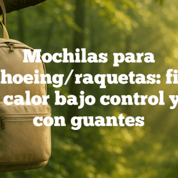 Mochilas para snowshoeing/raquetas: fijación segura, calor bajo control y acceso con guantes