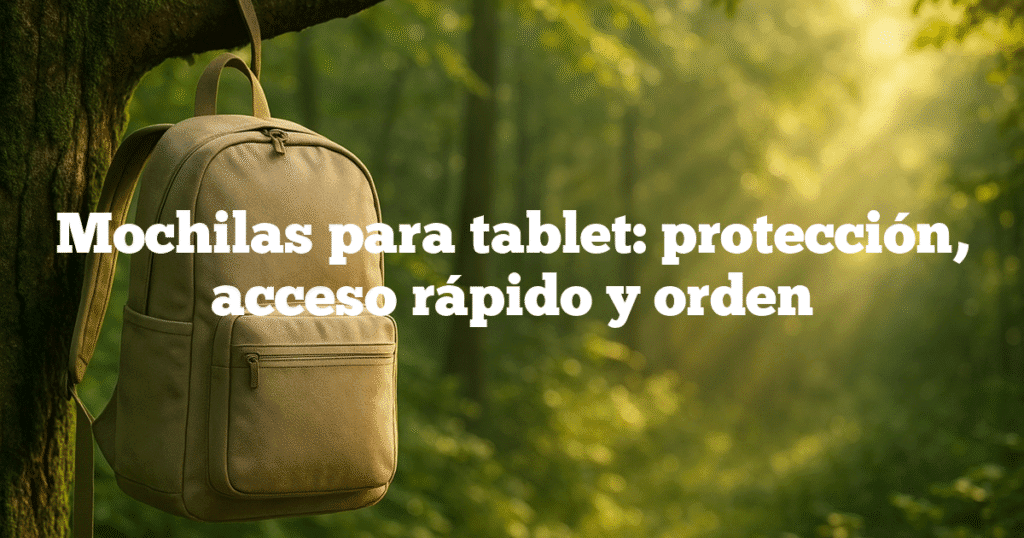 Mochilas para tablet: protección, acceso rápido y orden