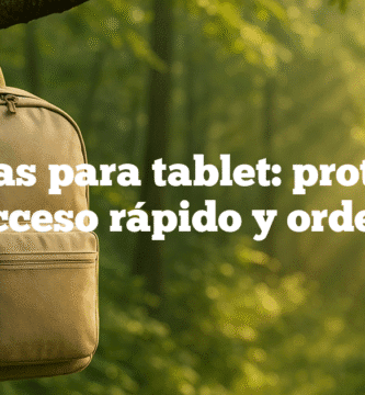 Mochilas para tablet: protección, acceso rápido y orden
