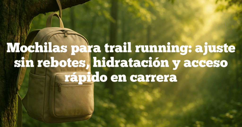 Mochilas para trail running ajuste sin rebotes hidratación y acceso rápido en carrera Mochilas para trail running: ajuste sin rebotes, hidratación y acceso rápido en carrera