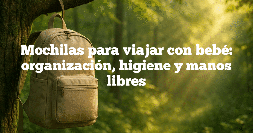 Mochilas para viajar con bebé organización higiene y manos libres Mochilas para viajar con bebé: organización, higiene y manos libres